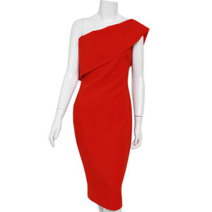 Likely Women's Red One Shoulder Dress - Used - Size 8